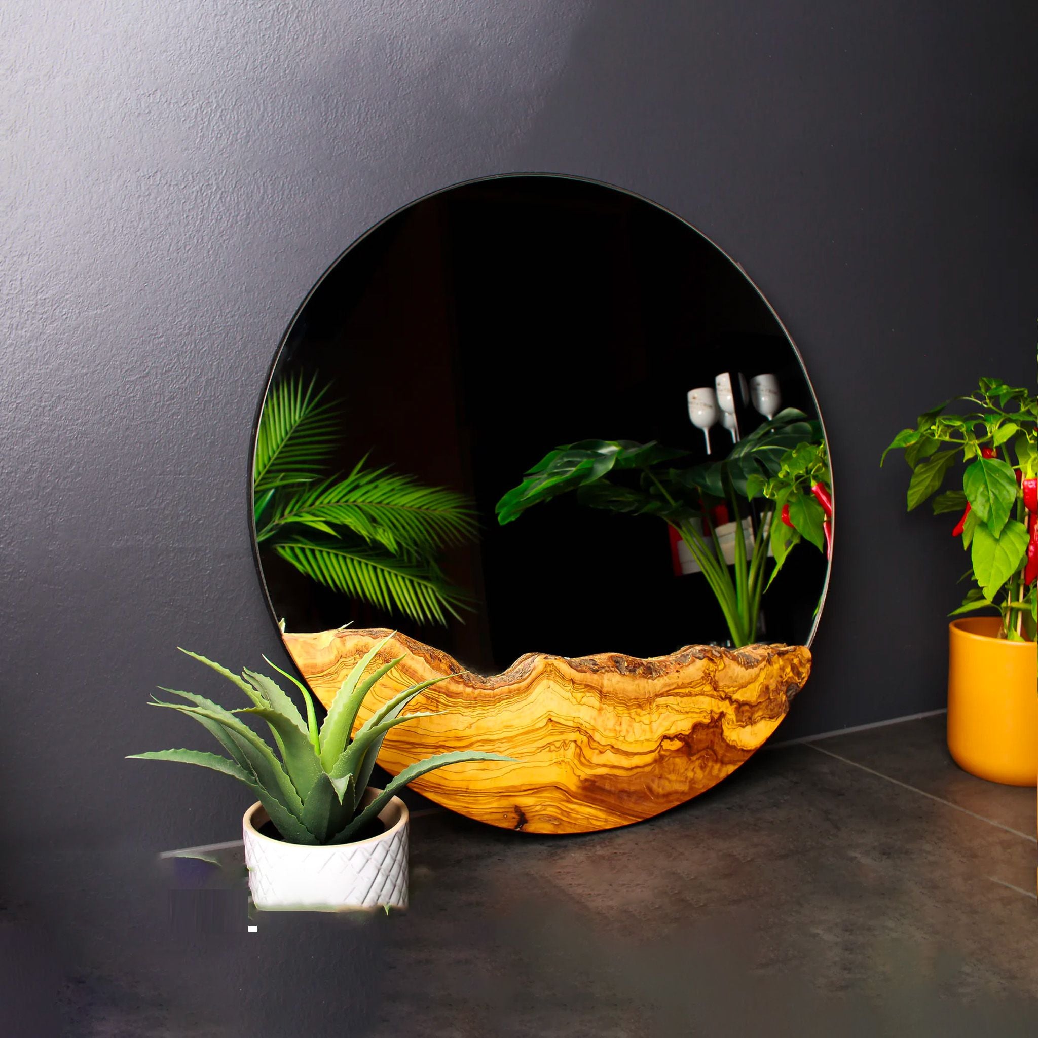 Grigri Didon Wood - Miroir rond - 3