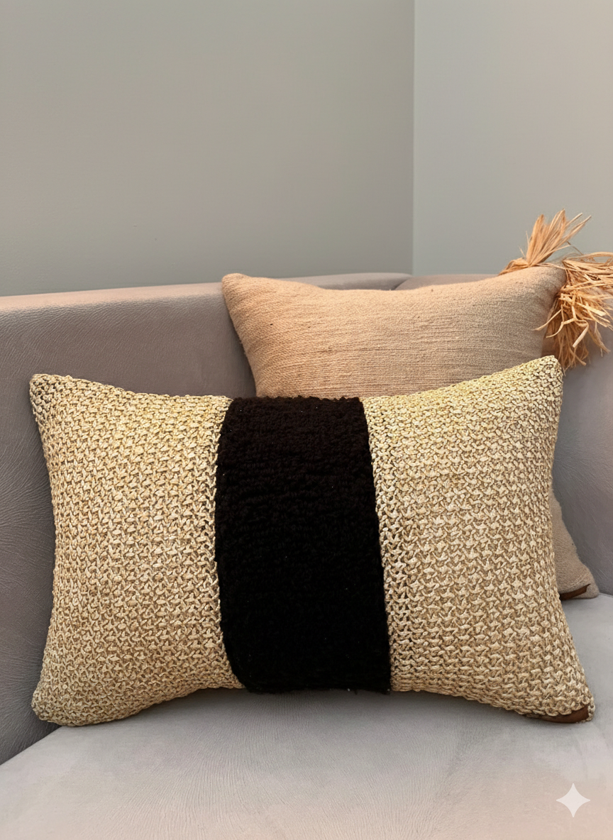 Grigri Maison & Argile - Coussin Rafia brodé - 3