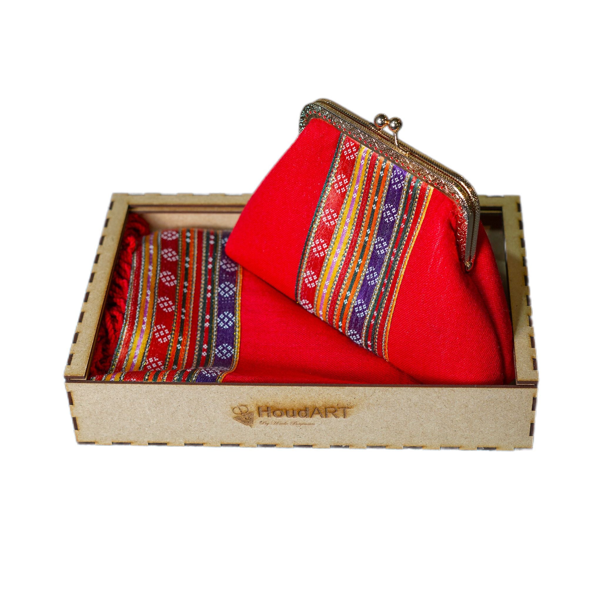 Grigri HOUD'ART - Coffret écharpe et pochette - 1