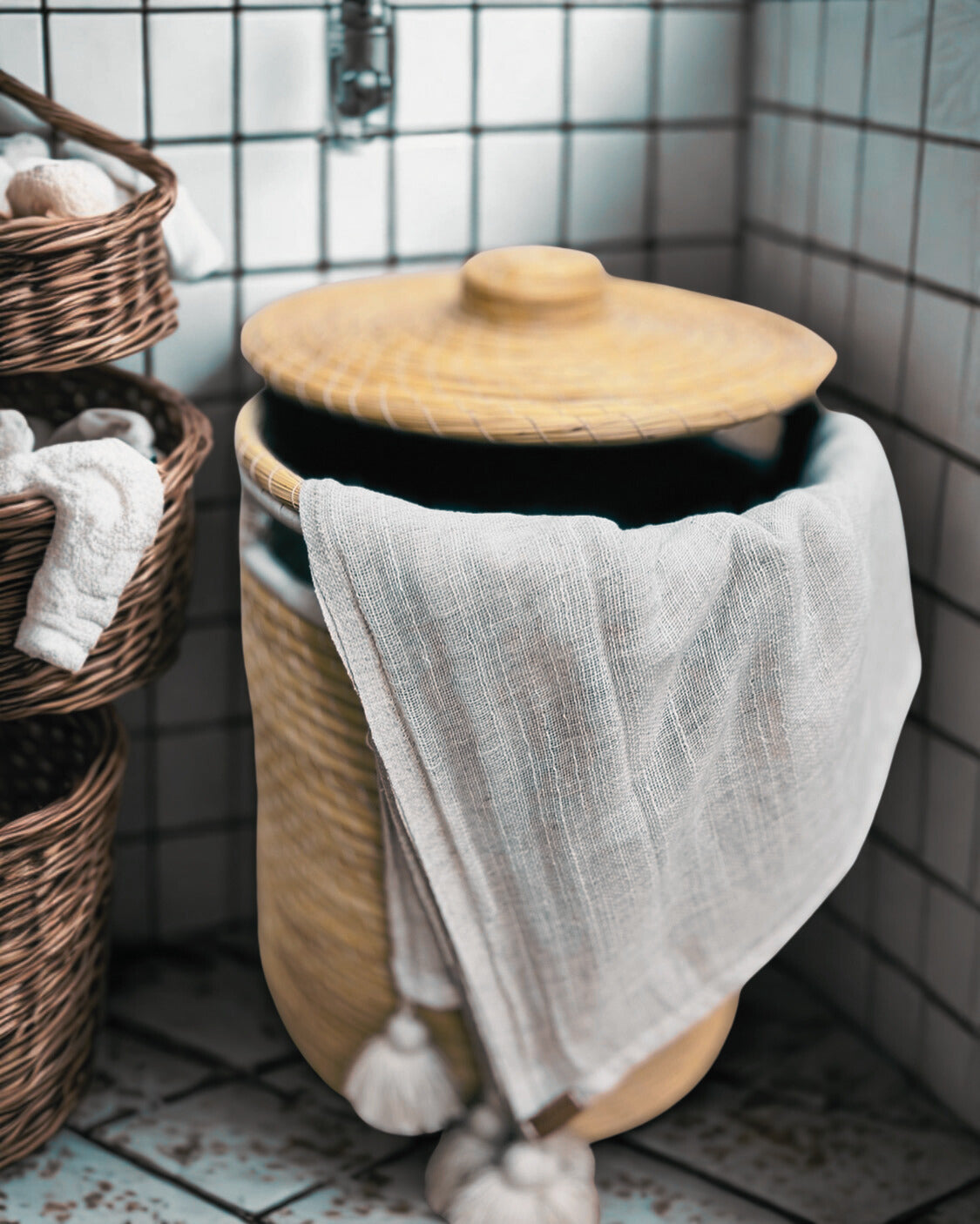 Panier à linge halfa