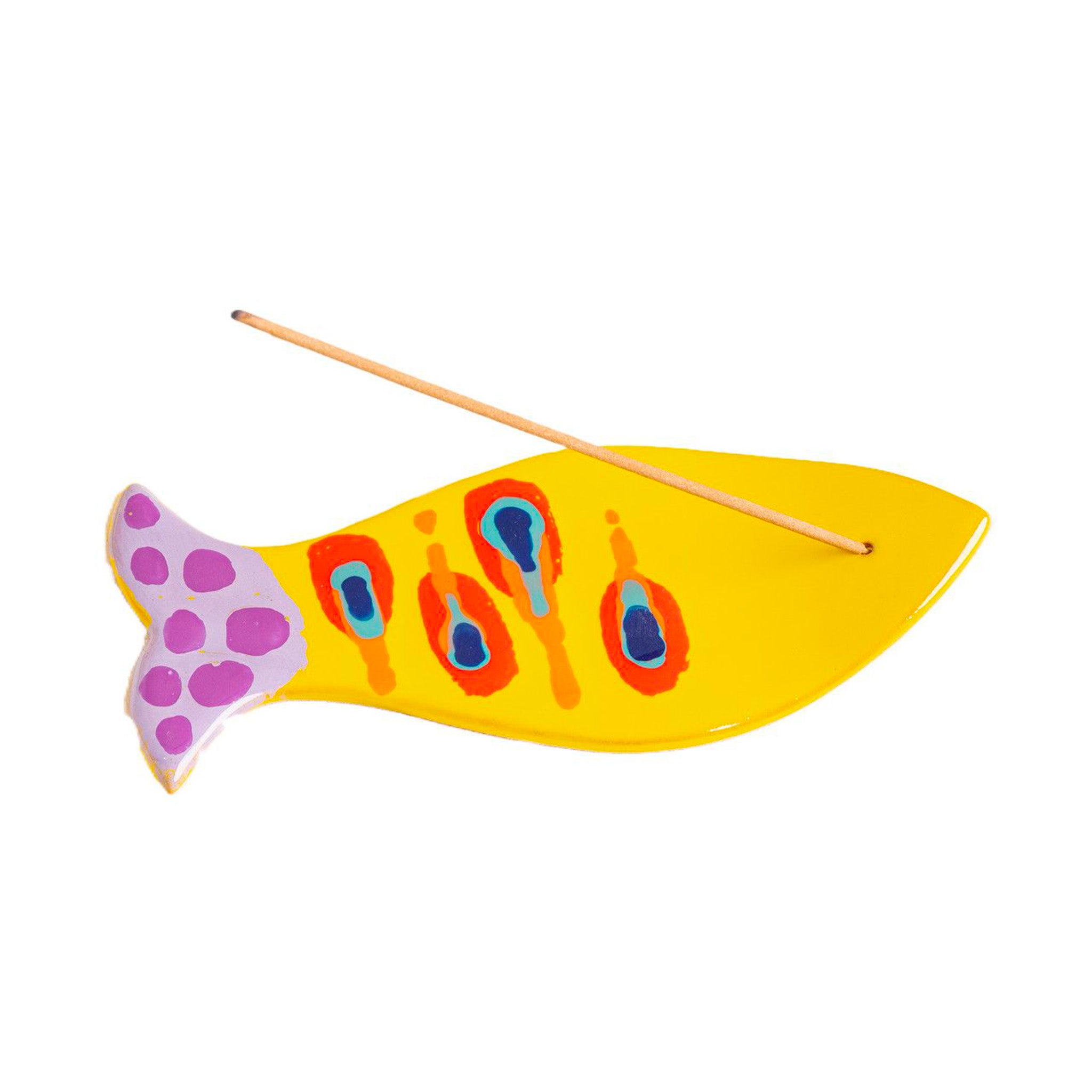 Porte Encens Poisson Coloré