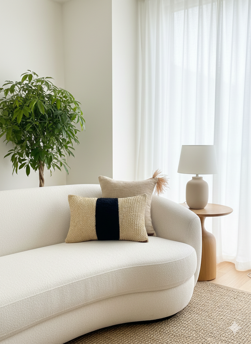 Grigri Maison & Argile - Coussin Rafia brodé - 2