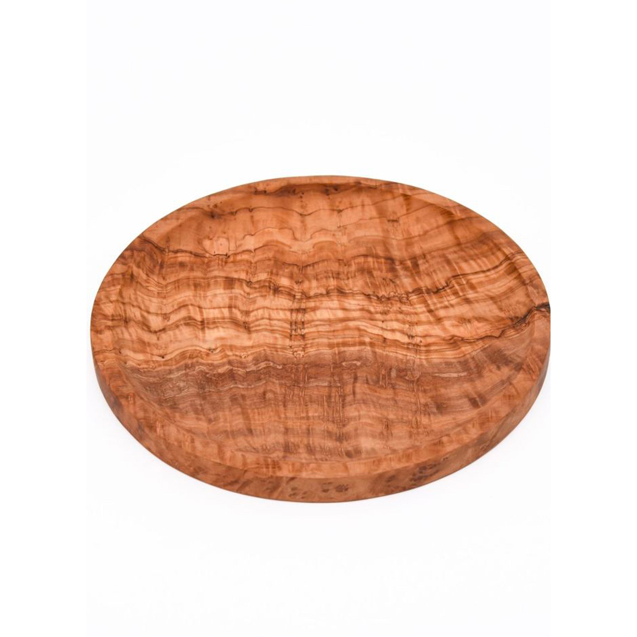 Olive Wood Carved Round Dish
