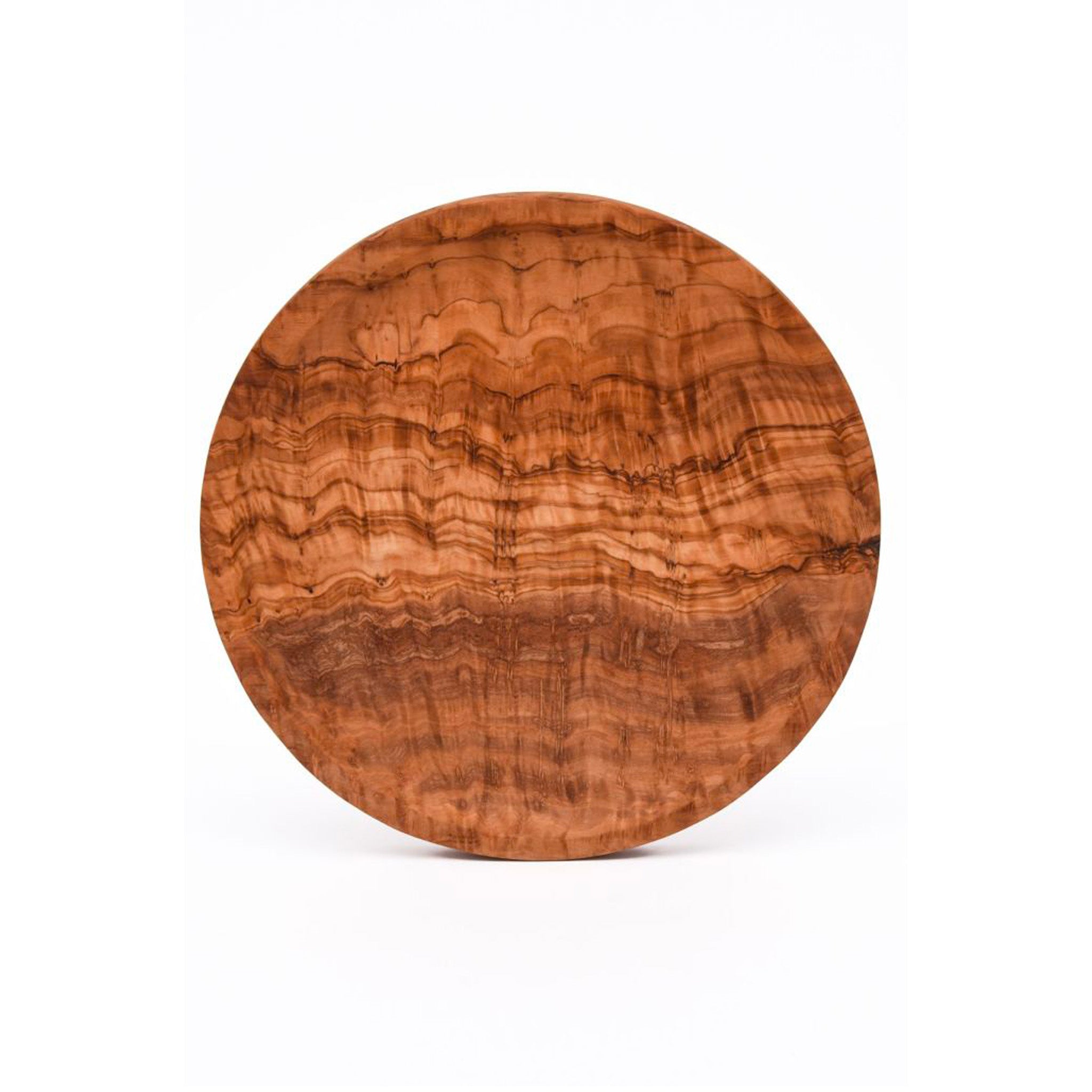 Olive Wood Carved Round Dish