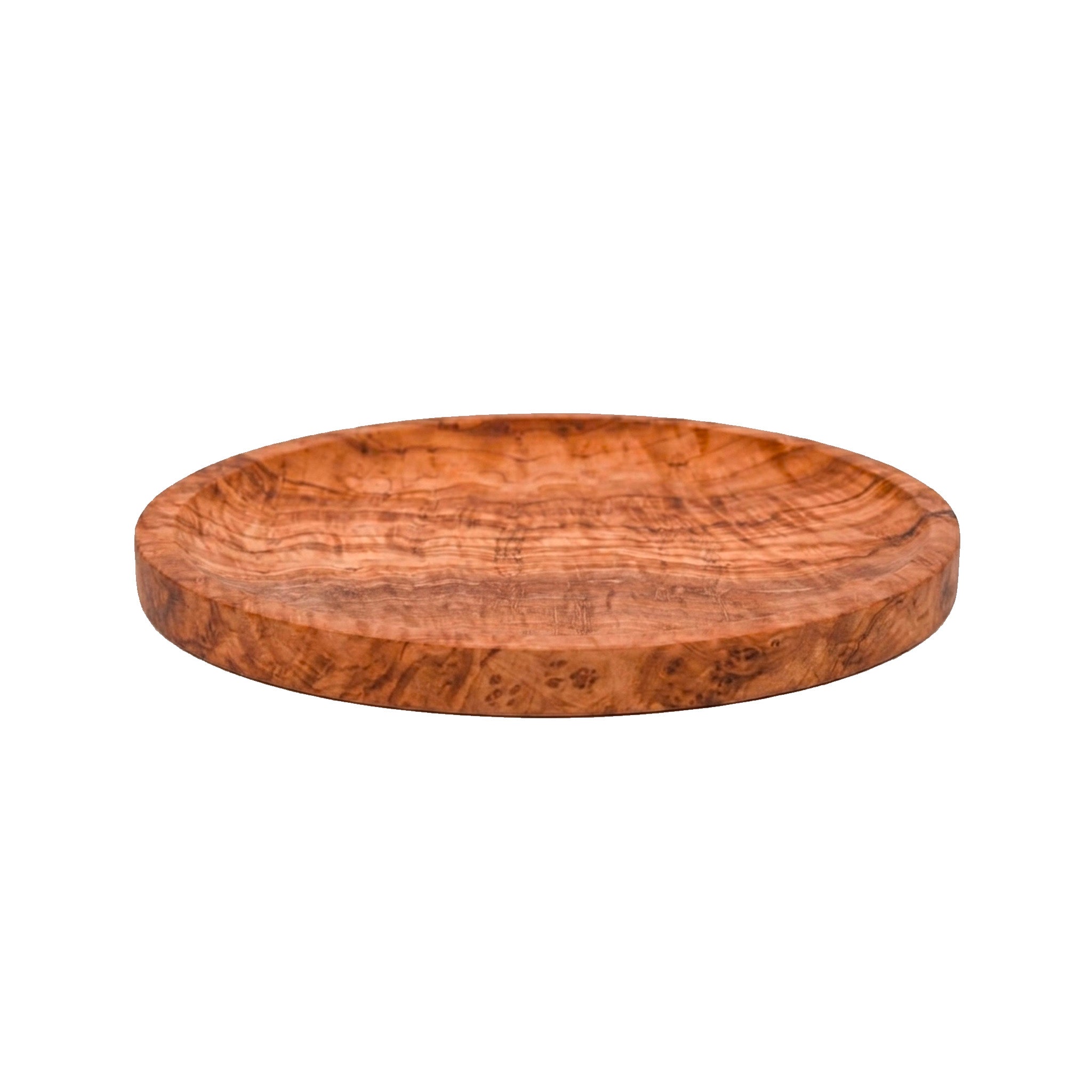 Olive Wood Carved Round Dish