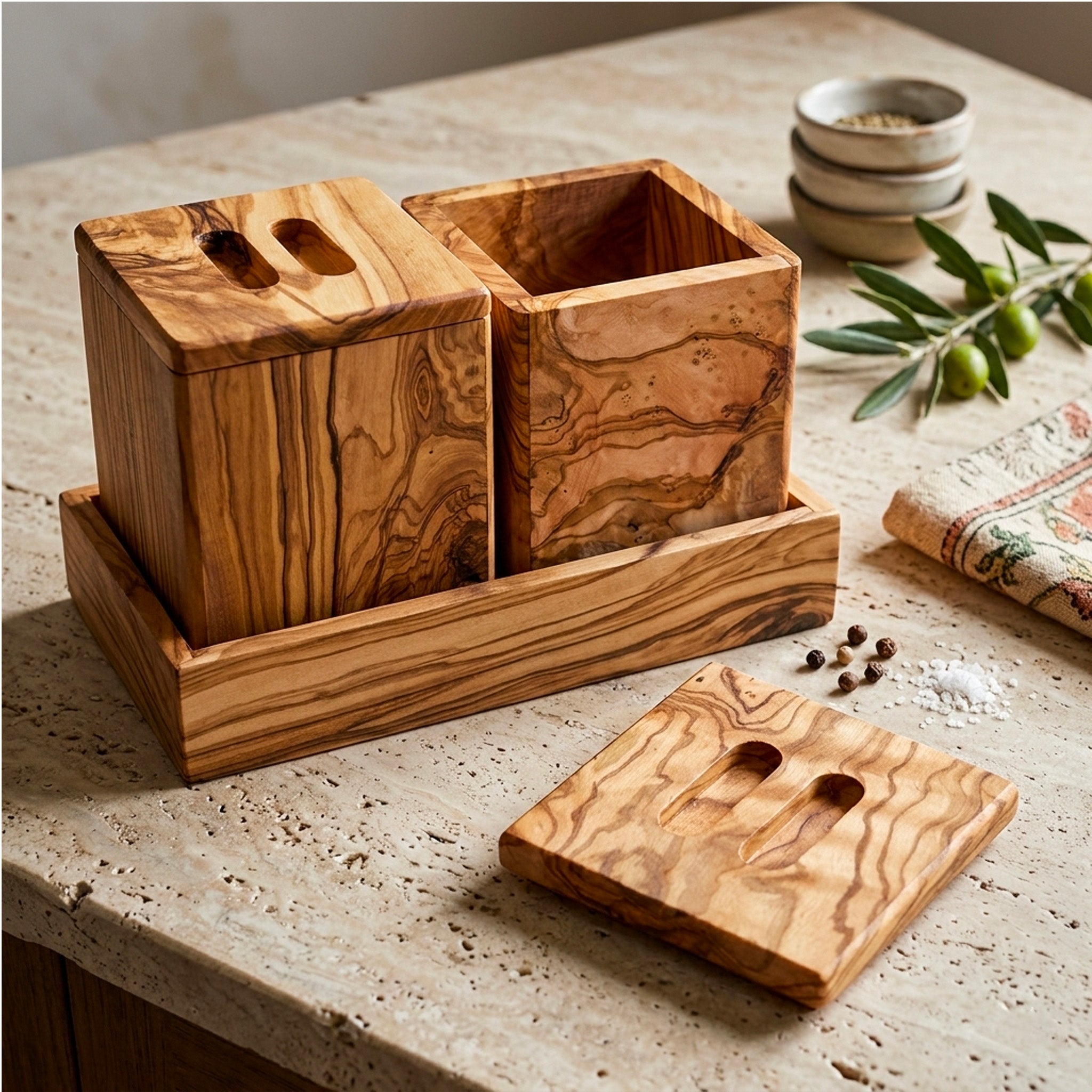 2 BOITES A EPICES AVEC SUPPORT