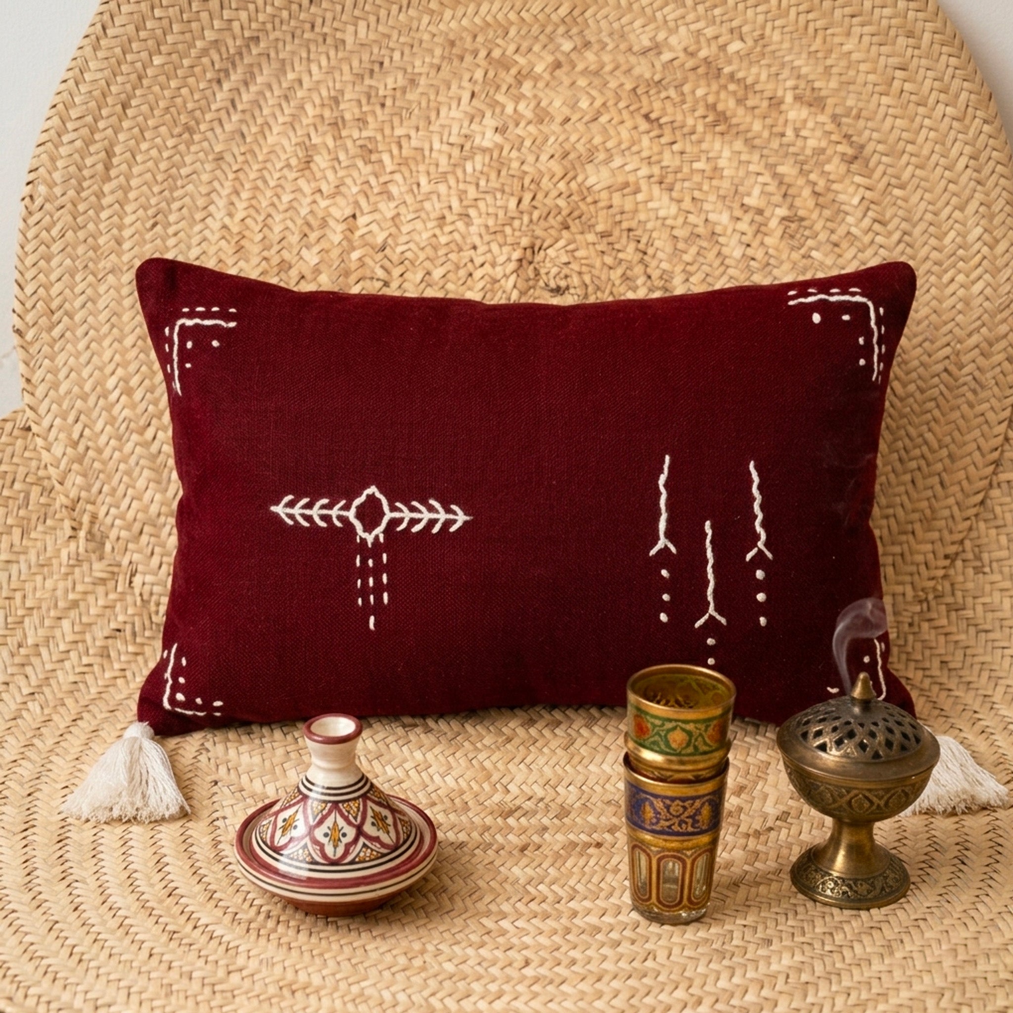 Coussin berbère brodé