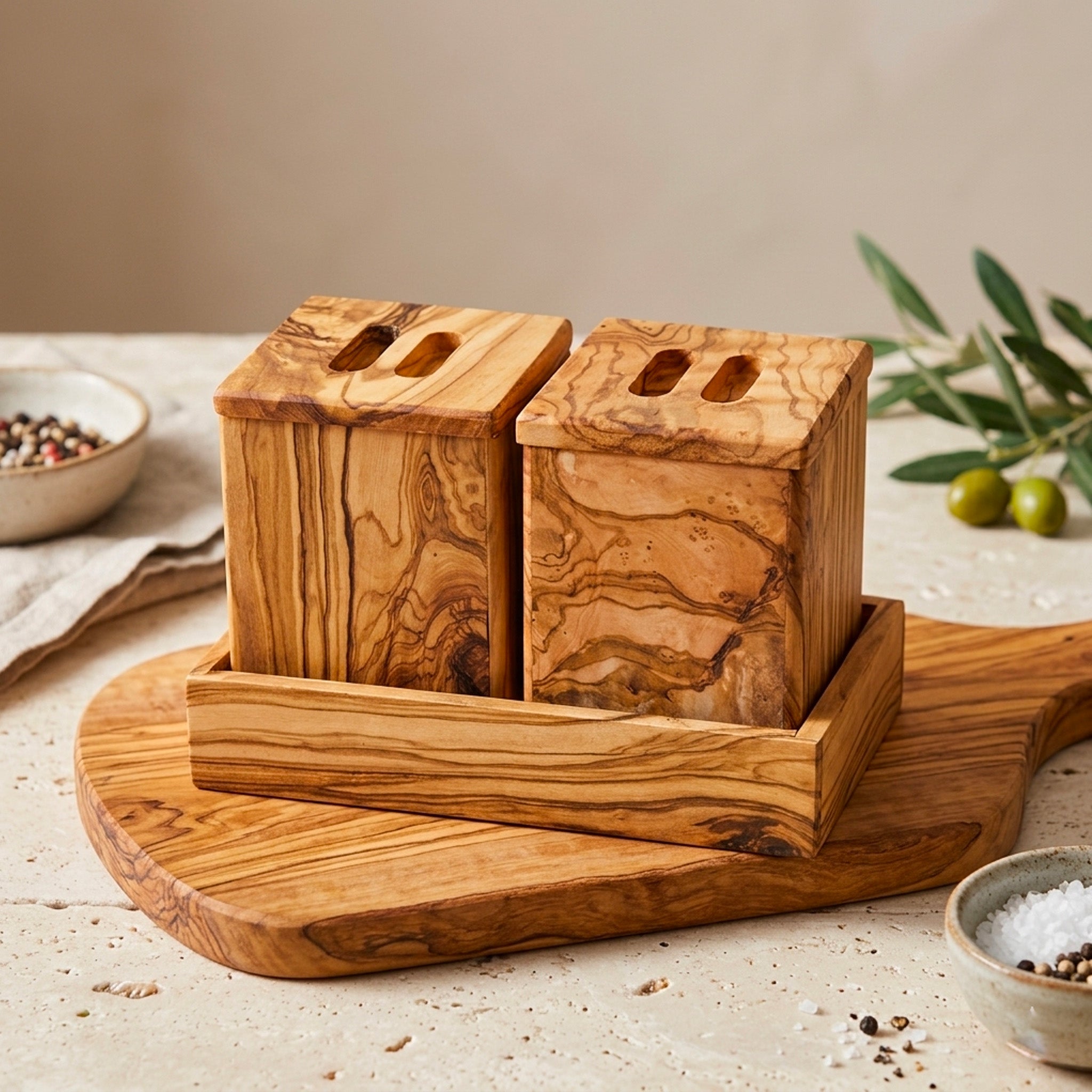 2 BOITES A EPICES AVEC SUPPORT