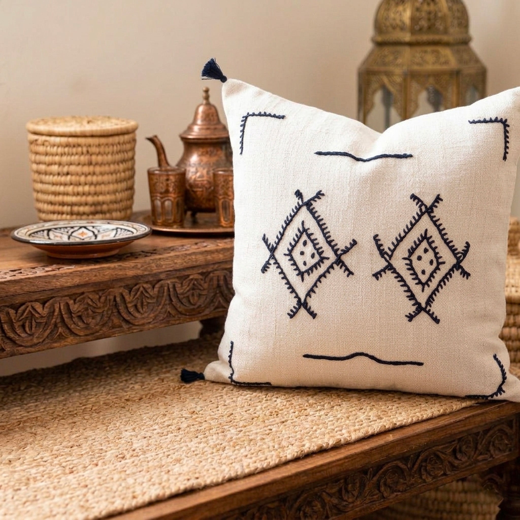 Coussin berbère brodé